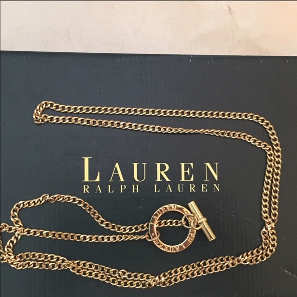 Ralph Lauren Accessories - RALPH LAUREN RLL CHAIN BELT GOLD TOGGLE CLASP